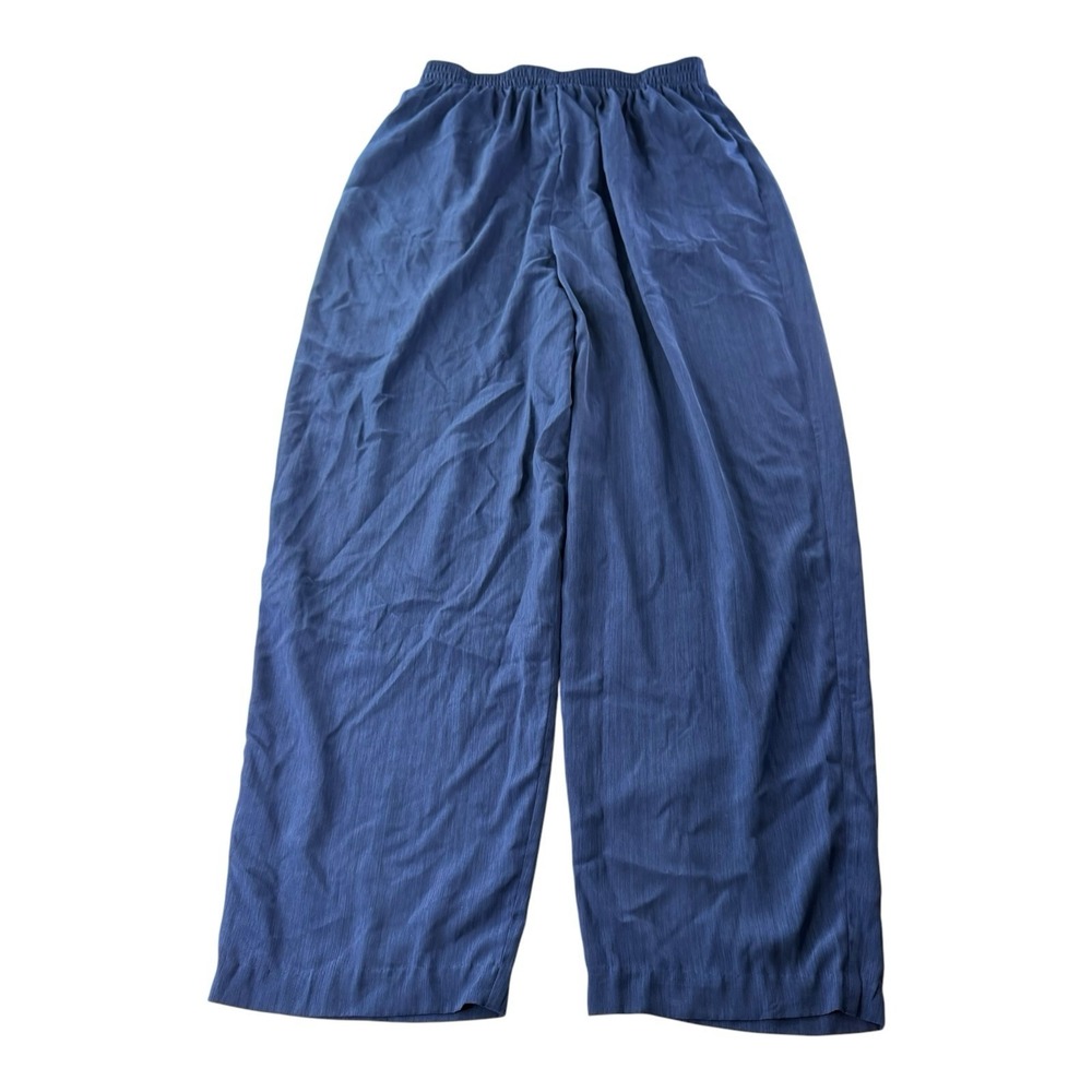 S.G. Sport Collection Women's Blue Pull-On Wide Leg Pants Elastic Waist XS 0-2